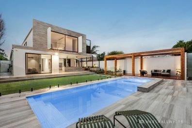 Nick Lucas of Architecton designed the five bedroom home with infinity pool and poolside terrace brighton property luxury mansion 