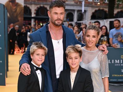 Chris Hemsworth and Elsa Pataky  with Tristan Hemsworth (L) and Sasha Hemsworth