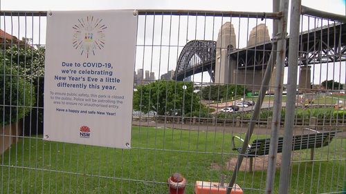 Plans to give frontline workers a prime spot to watch Sydney's New Year's Eve fireworks were scrapped earlier this week and much of the harbor has now been fenced off.