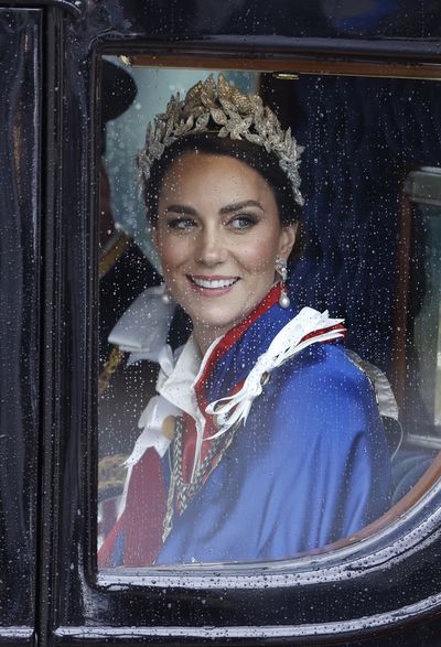 Kate Middleton departs the coronation