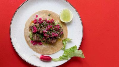 <a href="http://kitchen.nine.com.au/2017/05/03/12/31/toby-wilsons-beef-short-rib-taco" target="_top">Toby Wilson's beef short rib taco</a><br />
<br />
<a href="http://kitchen.nine.com.au/2017/05/04/16/39/perfect-tacos-with-bad-hombres-toby-wilson" target="_top">RELATED: Bad Hombres Toby Wilson's secrets to the perfect taco</a>