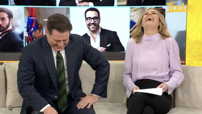 Karl and Ally burst out laughing at Piven's response.