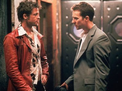 Brad Pitt and Edward Norton in the 1999 film, Fight Club.