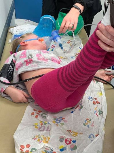 Mother shares photo of daughter in anaphylactic shock after eating nut