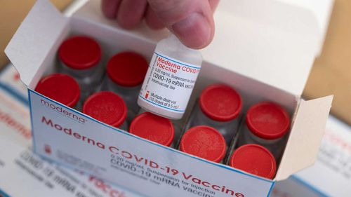 Vials of the Moderna vaccine. Australia has secured 25 million doses of the coronavirus shots.