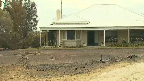Charlie Crozier is lucky his home was left standing. (9NEWS)