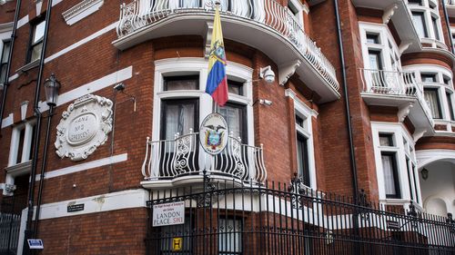 The Ecuadorian Embassy in London where Julian Assange has been since 2012. (AAP)