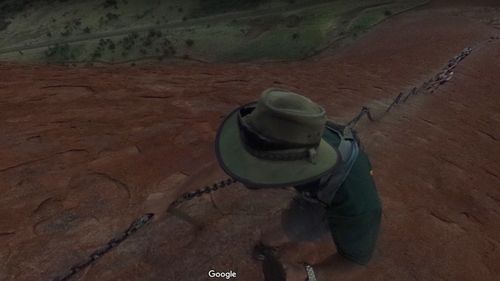 Uluru climb images on Google Maps