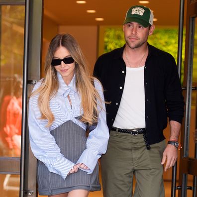 NEW YORK, NY - OCTOBER 5: Sydney Sweeney and Scooter Braun are seen on October 5, 2025 in New York City.  (Photo by XNY/Star Max/GC Images) *** Local Caption ***Sydney Sweeney;Scooter Braun