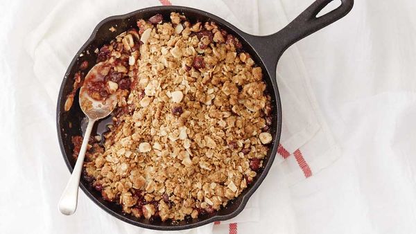 Barker's blackcurrant breakfast crumble