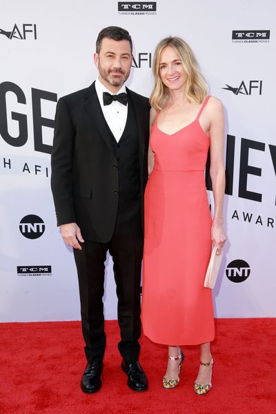 Talk show host Jimmy Kimmel and wife Molly McNearney