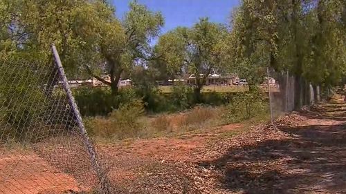 The woman drove through a fence after allegedly mowing the man down. (9NEWS)