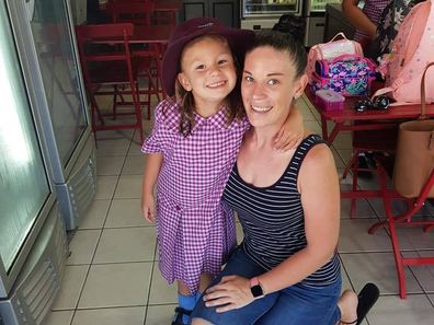 Candice Etita with her daughter Mia-Rose. Both have congenital lymphoedema.