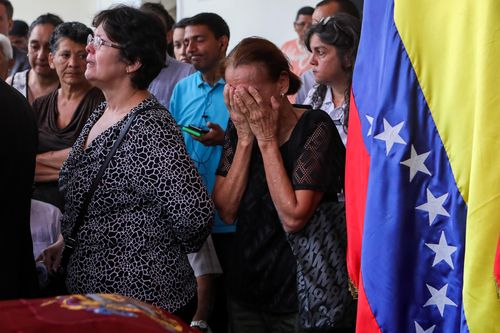 Mourners attended the funeral service for Fernando Alban this week after he reportedly jumped from a window to his death.