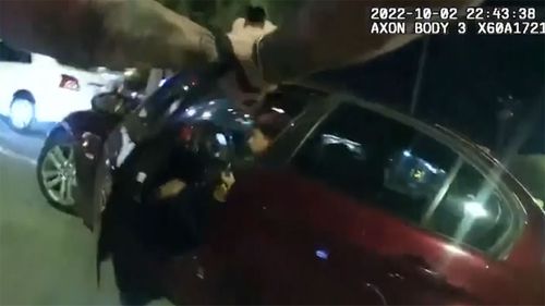 The policeman has been fired after emptying his gun into the teen's car, hitting him.