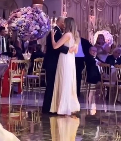 Melania Trump and Donald Trump dance at Tiffany Trump's wedding