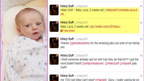Hilary Duff tweets first baby pic!