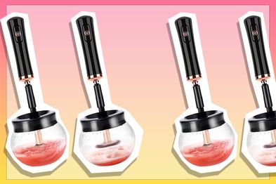 AMAZING FASHION Makeup Brush Cleaner Dryer, Super-Fast Electric Brush  Cleaner Machine Automatic Brush Cleaner Spinner Makeup Brush Tools 