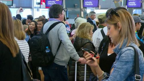 Sydney Airport was brought to a standstill this morning when a technical camera glitch sparked lengthy delays and security queues (Supplied).