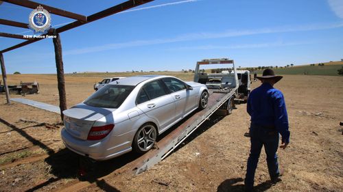 A luxury Mercedes Benz was also seized.