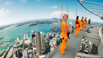 Take in 360 degree views at Auckland Sky Tower