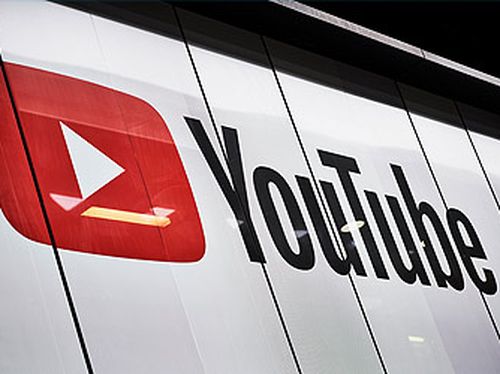 YouTube logo in window (Getty)