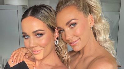 Sophie Cachia (left) splits from basketballer fiancee Maddie Garrick (right)