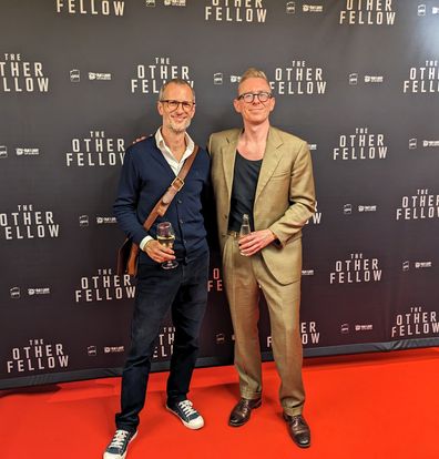 James Hart and Matthew Bauer at a UK screening of The Other Fellow in 2023