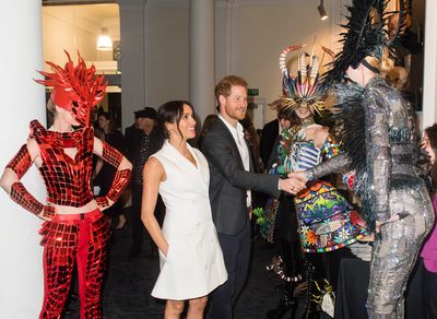 Prince Harry, Duke of Sussex and Meghan, Duchess of Sussex visit Courtnay Creative for an event celebrating the city's thriving arts scene on October 29, 2018 in Wellington, New Zealand.