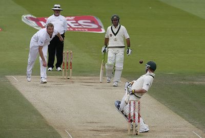The torment continued in the Ashes series, with Hughes unable to combat England's quicks.