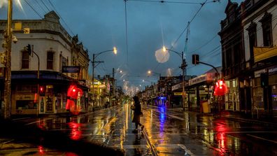 A rainy day in Melbourne.