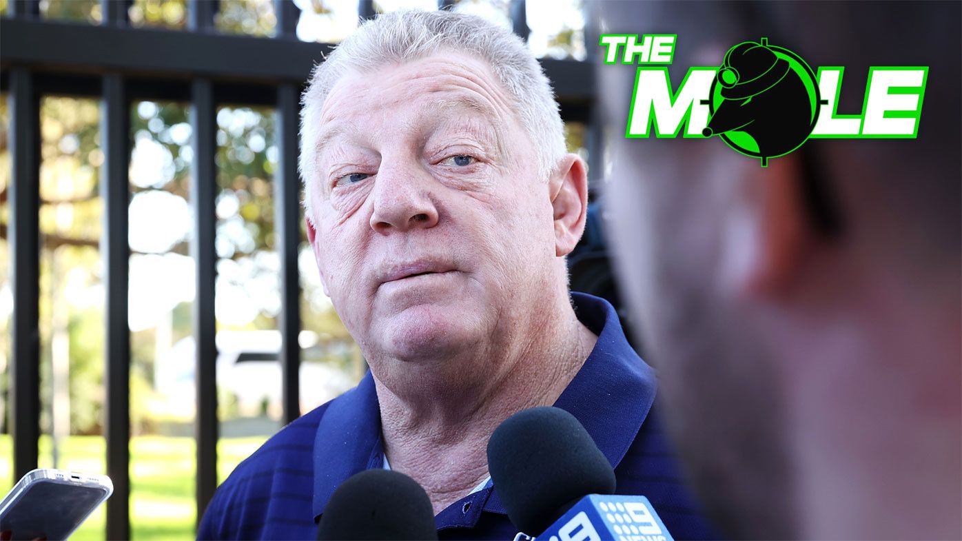 Bulldogs general manager of football Phil Gould addresses the media at Belmore Sports Ground.