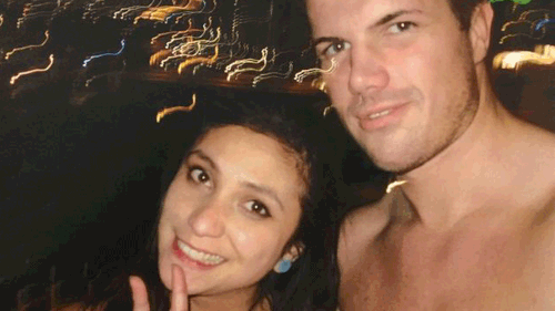 Warriena Wright and Gable Tostee took this selfie on the night she died. (Supplied)