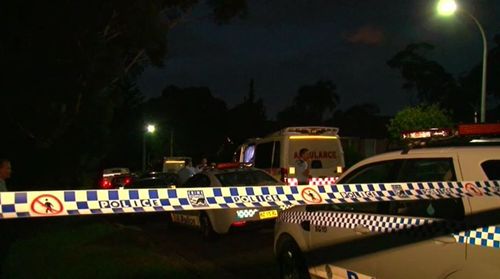 Crime scene tape at the scene on the evening of March 30, 2015. (9NEWS)
