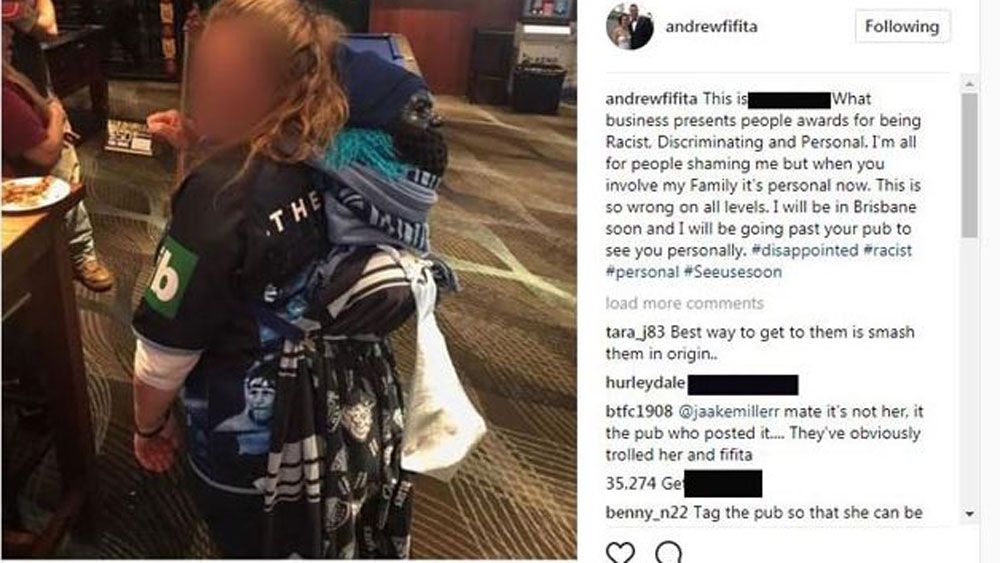 Cronulla Sharks and NSW Blues prop Andrew Fifita enraged by social media post which mentioned his daughter