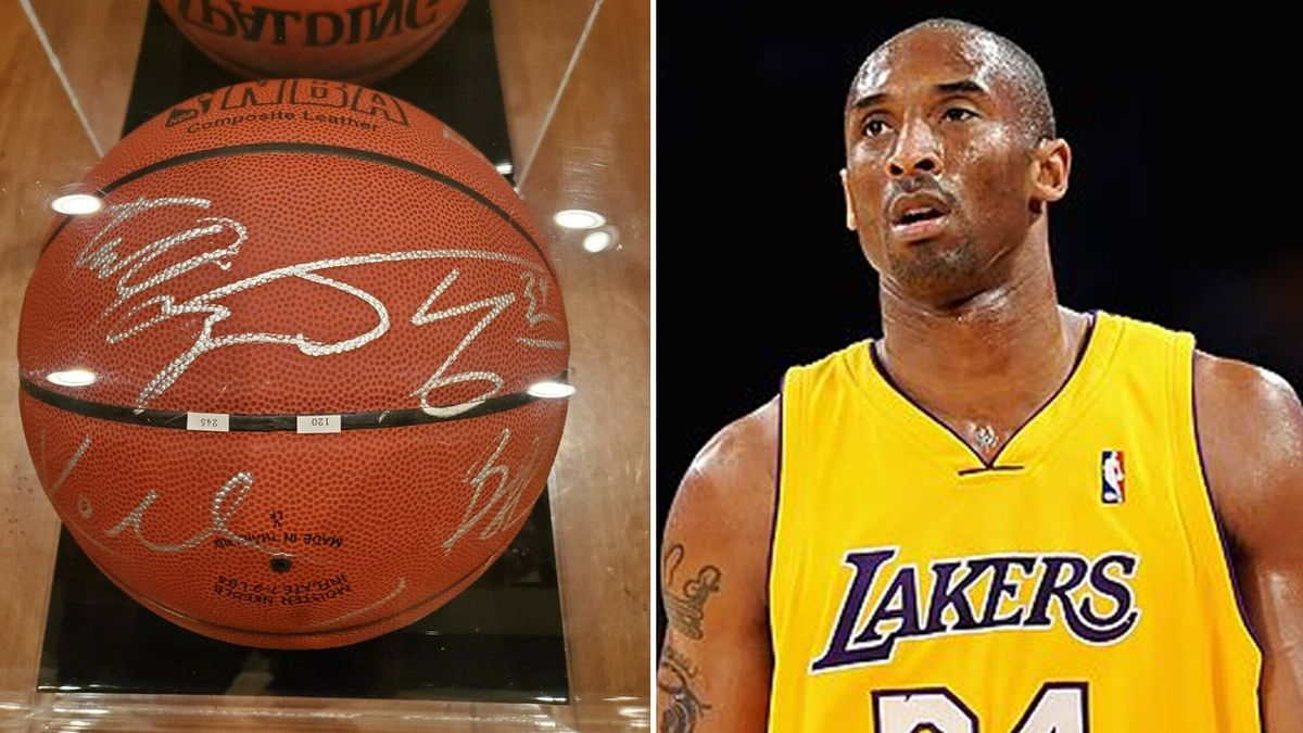 Sold at Auction: Kobe Bryant Signed Black Mamba Adidas Final Game