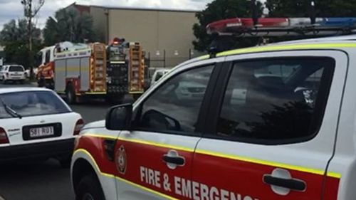 Building fire near Redbank railway station