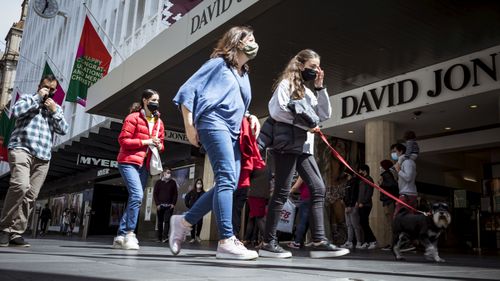 Shoppers in Melbourne after the lockdown ended.