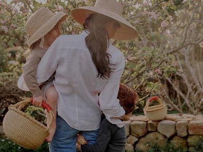 Meghan with Lilibet and Archie