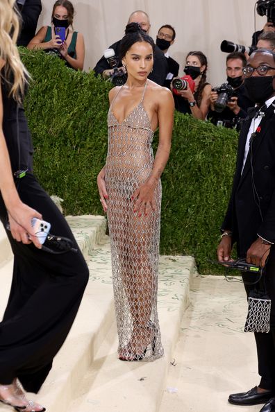 Met Gala 2021 Zoe Kravitz Claps Back At Critics Of Naked Yves Saint Laurent Met Gala Look - 9celebrity