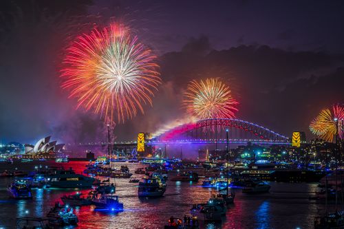 Feu d'artifice du Nouvel An à 21h à Sydney 