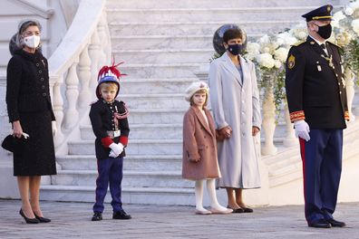 Princess Caroline of Hanover, Prince Jacques of Monaco,  Princess Gabriella of Monaco, Princess Stephanie of Monaco and Prince Albert II of Monaco