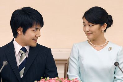 Princess Mako and Princess Kiko and her fiance Kei Komuro