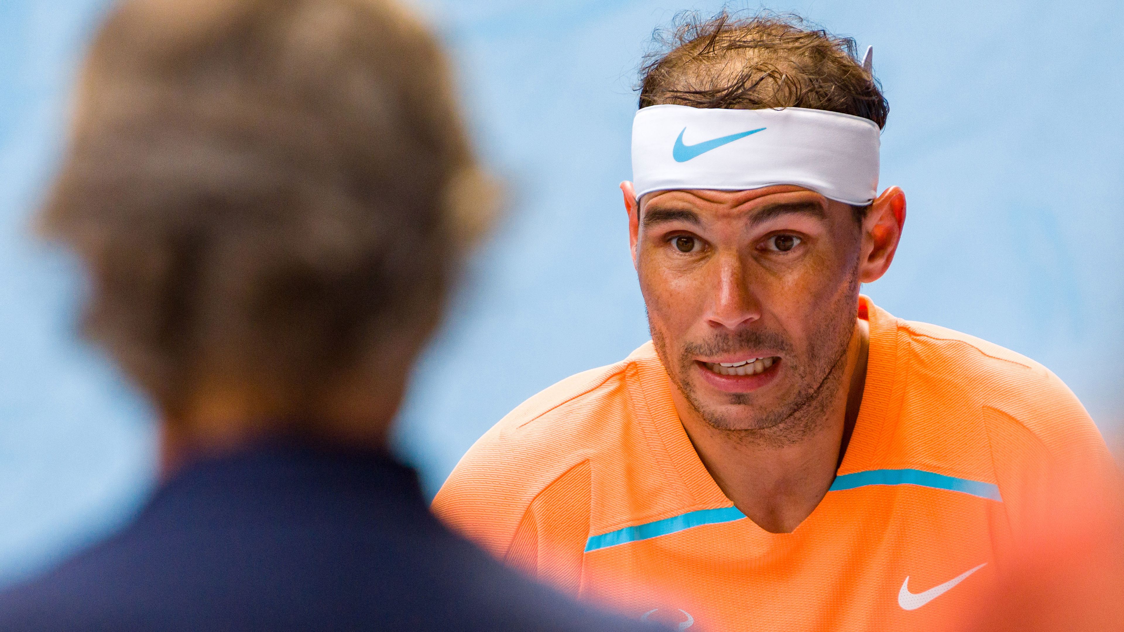 Rafael Nadal during day one of the 2023 Australian Open. 