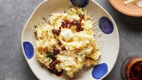 Microwave creamy polenta