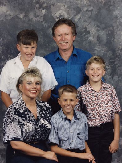 Karen and husband Andrew with their sons.