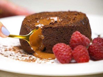 Molten chocolate lava cake