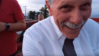 Grandfather filming marriage proposal accidentally records his own reaction