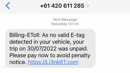 Drivers are being warned not to fall for a scam text relating to road tolls. The text, which comes from a random mobile number, warns people they have not paid a toll. When they click the link to takes them to a website which appears to be the toll company Linkt. But its not.