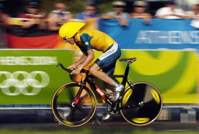 Rogers finished fourth in the road time trial at the 2004 Athens Olympics. (AAP)